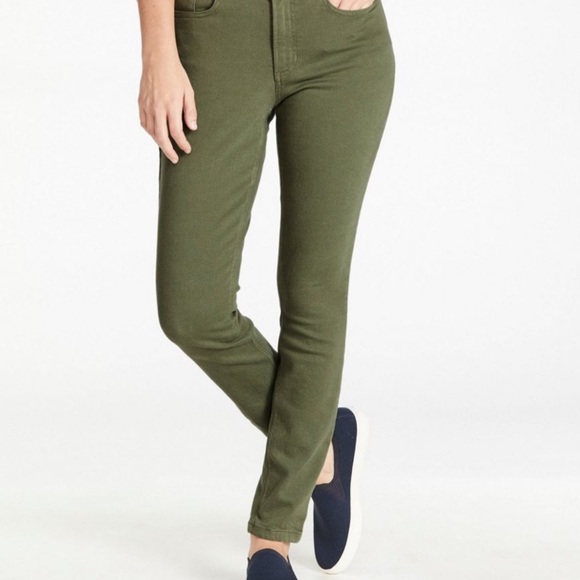 Ann Taylor olive green skinny pants - Picture 1 of 8